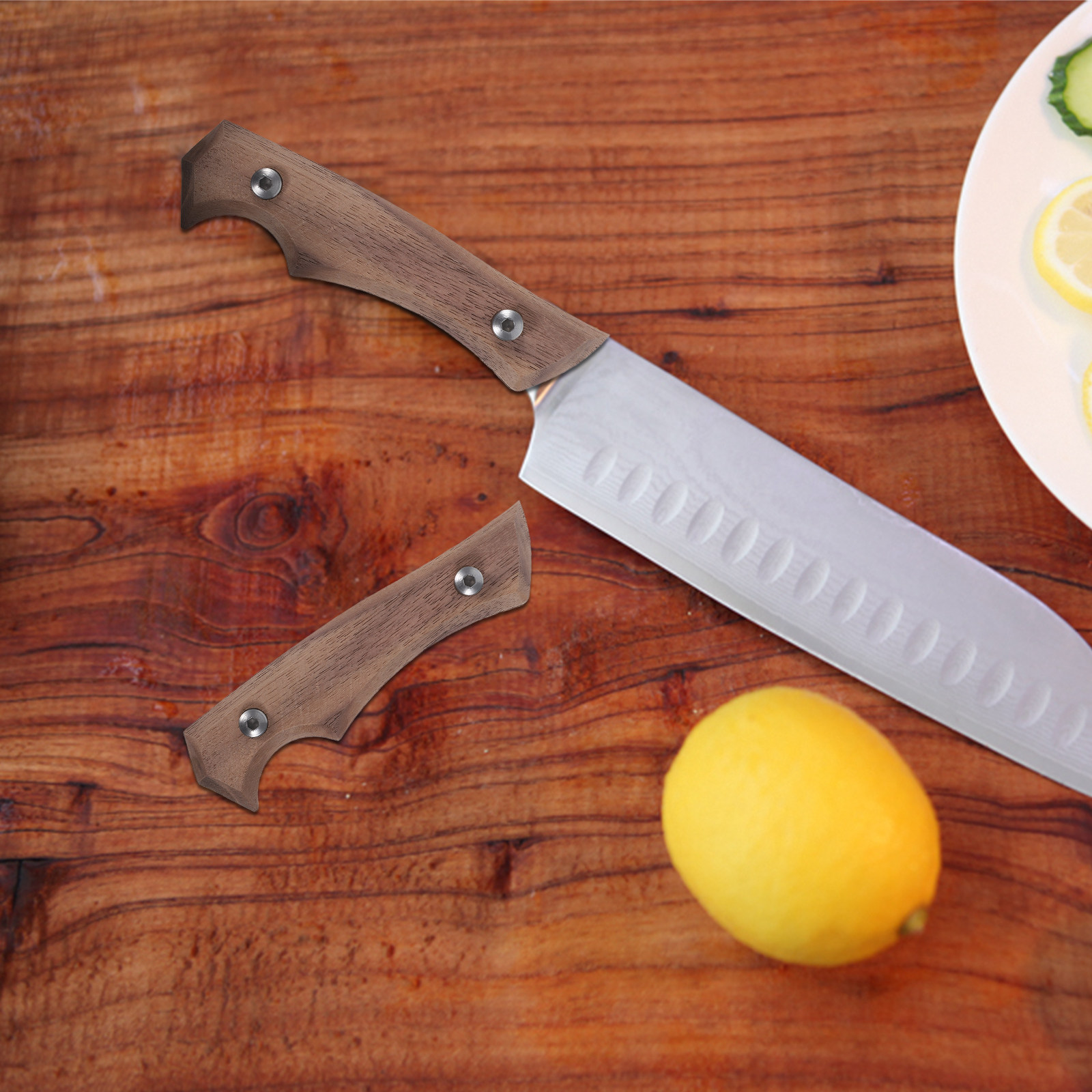 Japanese Knife - Premium Beech Wood Knife Handle Replacement
