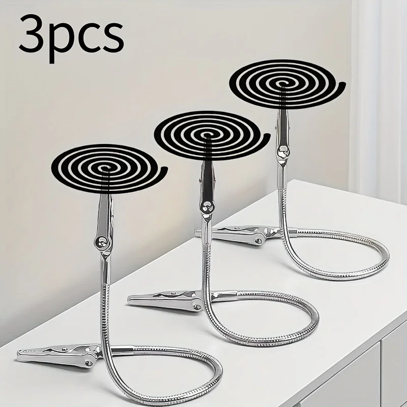 Incense Holder - 3Pcs Mosquito Coil Holder Clip Adjustable