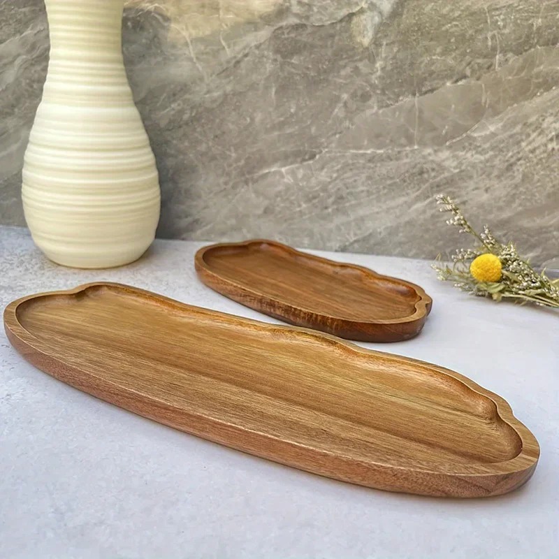 Japanese Snacks - Japanese-style wooden coffee trays, fruit trays,