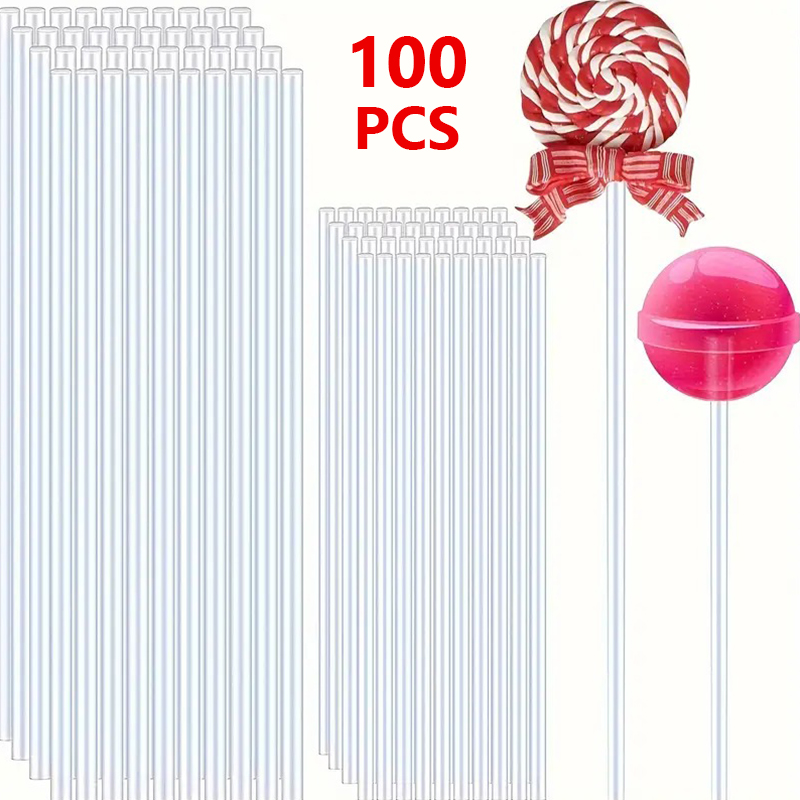 Japanese Snacks - 100PCS Transparent Reusable Cake Stick Acrylic