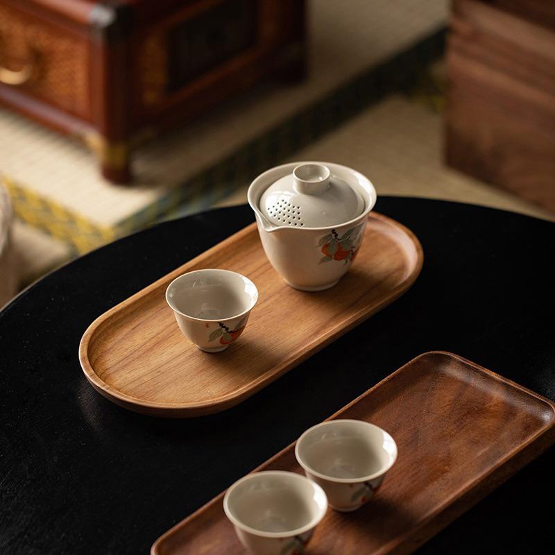 Japanese Snacks - Solid Wood Japanese Dessert Plate Wooden