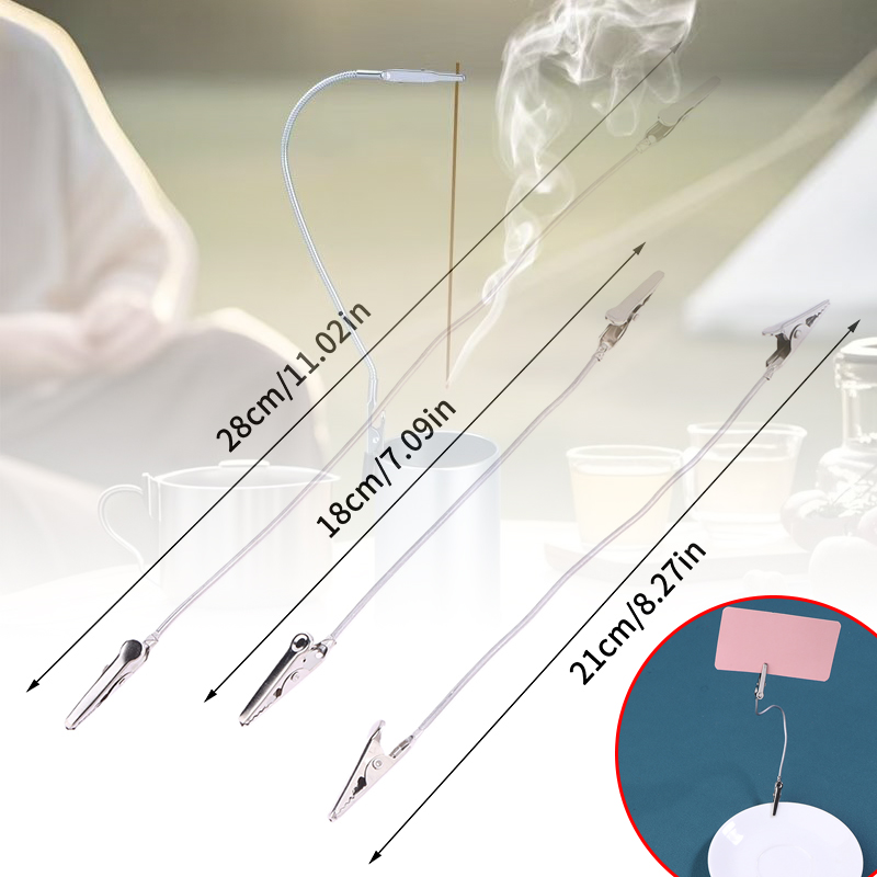 Incense Holder - 10Pcs Double Headed Metal Incense Clip
