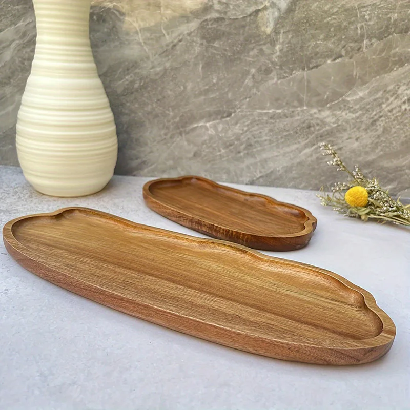 Japanese Snacks - Japanese Style Wooden Tea Coffee Tray