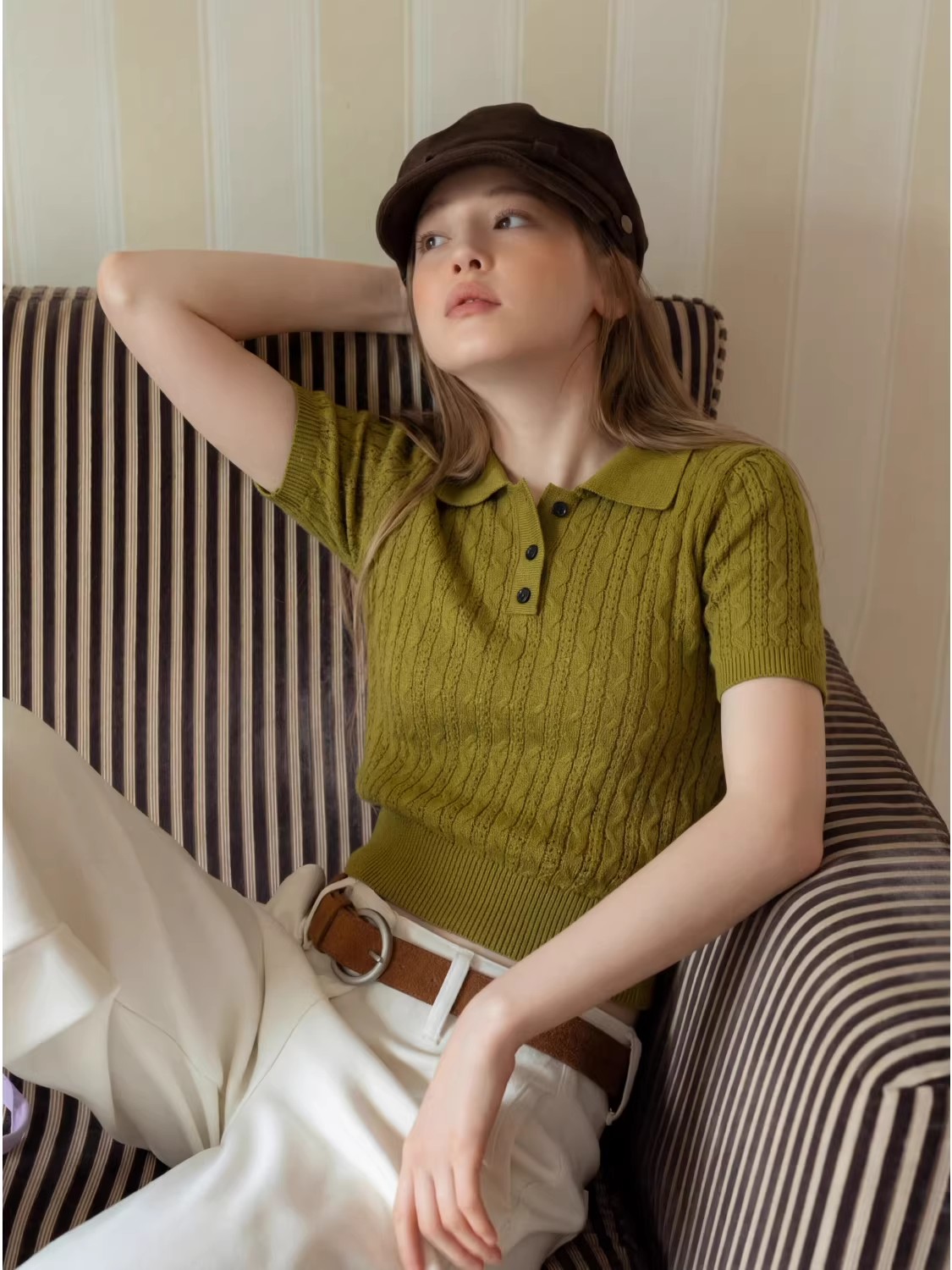 Fashion Casual Style Twist Cab - Matcha recension och pris