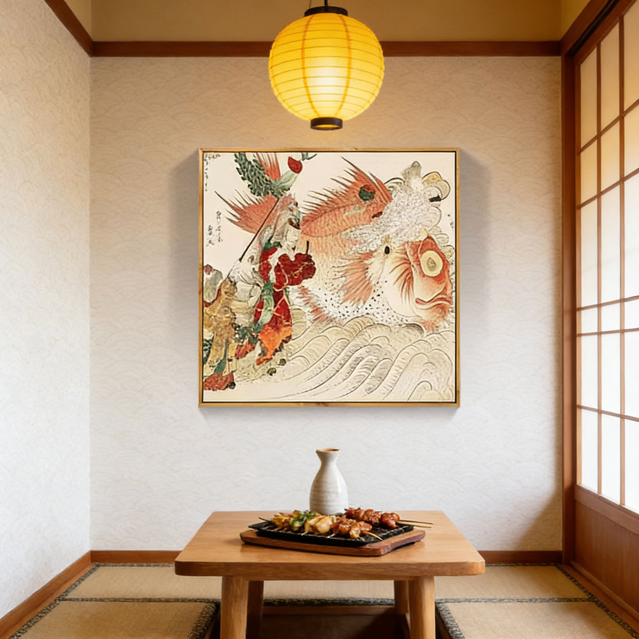 Japanese Ukiyo-e Style Lobster - Japanese Restaurant Lifestyle recension och pris