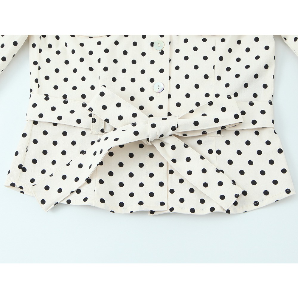 Elegant Chic Fitted Polka Dot  - Matcha recension och pris