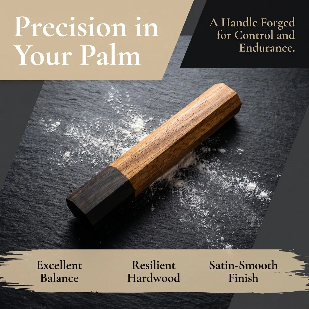 Solid Wood Octagonal Handle Bl - Japanese Knife recension och pris