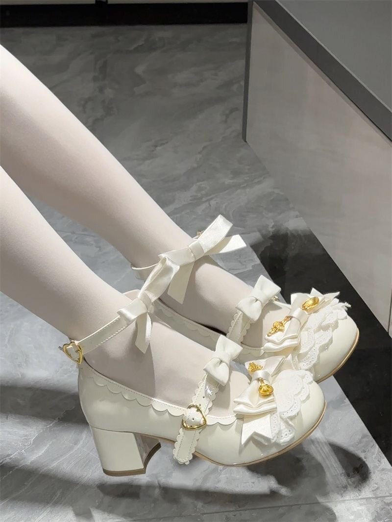 Kawaii Lolita Shoes With Heart - Japanese Tea recension och pris