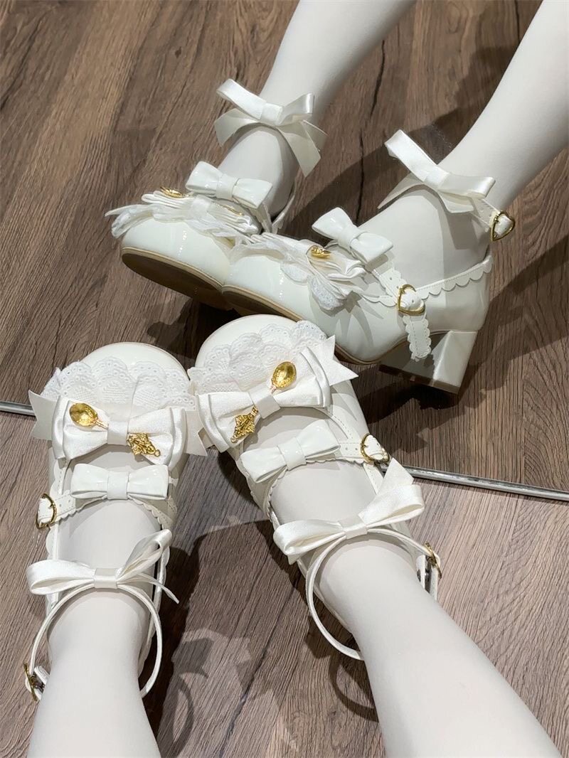 Kawaii Lolita Shoes With Heart - Japanese Tea recension och pris