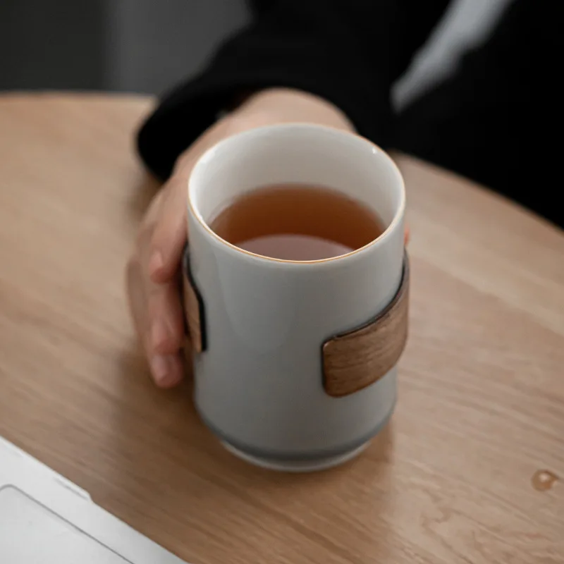 Bamboo Wooden Buckle Waist Cup - Japanese Pottery recension och pris