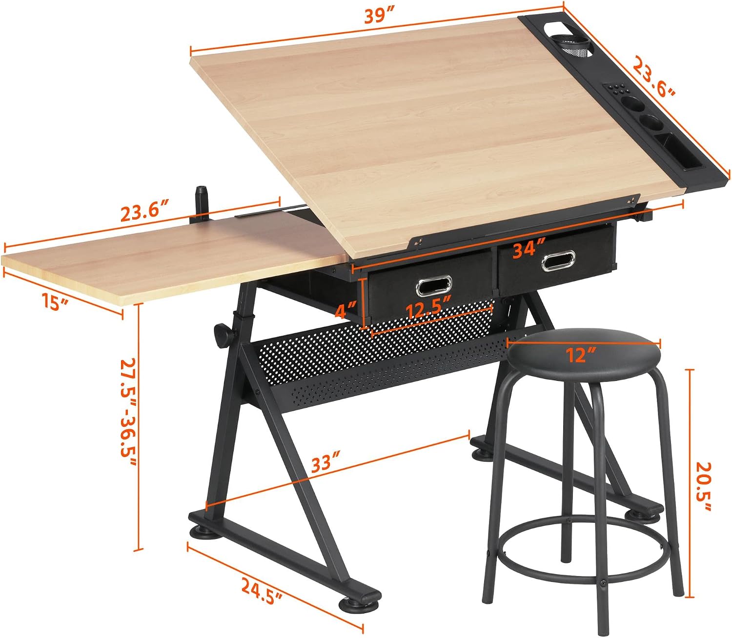 Adjustable Drafting Table Art  - Matcha recension och pris
