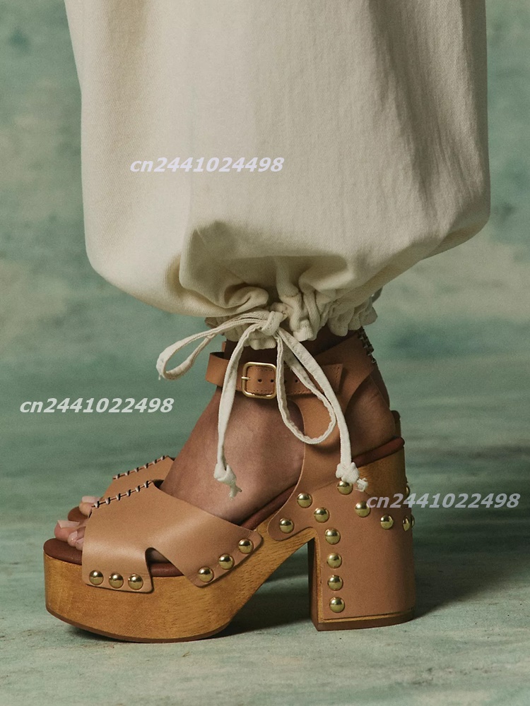 Women Chunky Block Wooden Heel - Geta Wooden Sandal recension och pris