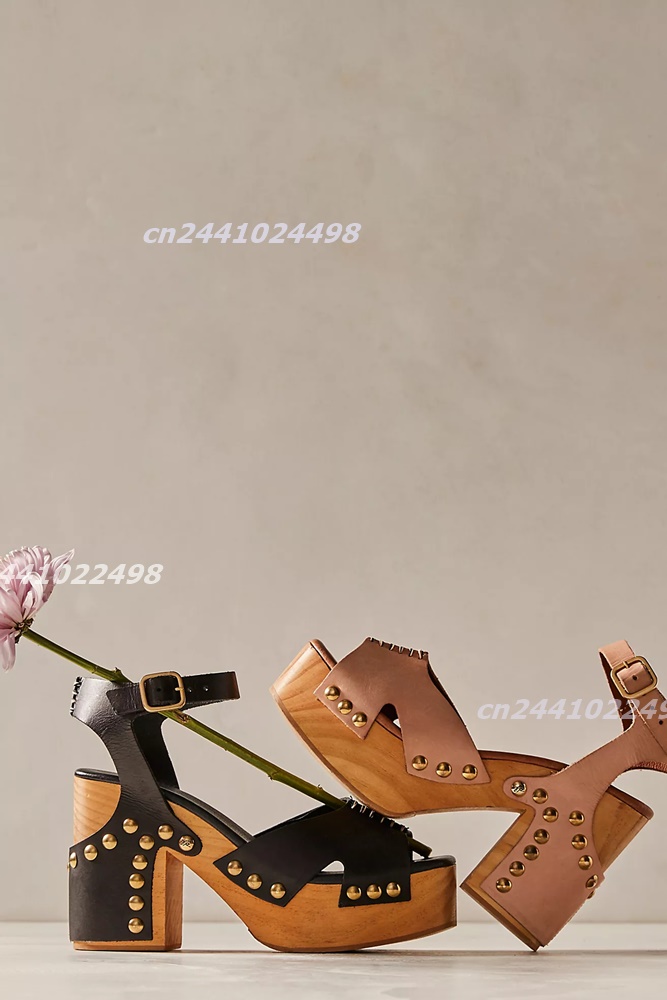 Women Chunky Block Wooden Heel - Geta Wooden Sandal recension och pris