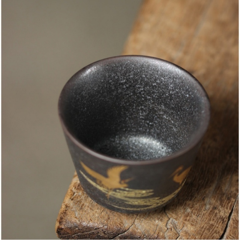 100ML Japanese Crane Tea Cup H - Japanese Pottery recension och pris