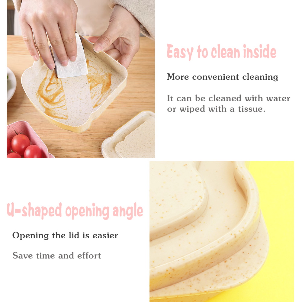 Wheat Straw Bread Slice Storag - Bento Box recension och pris