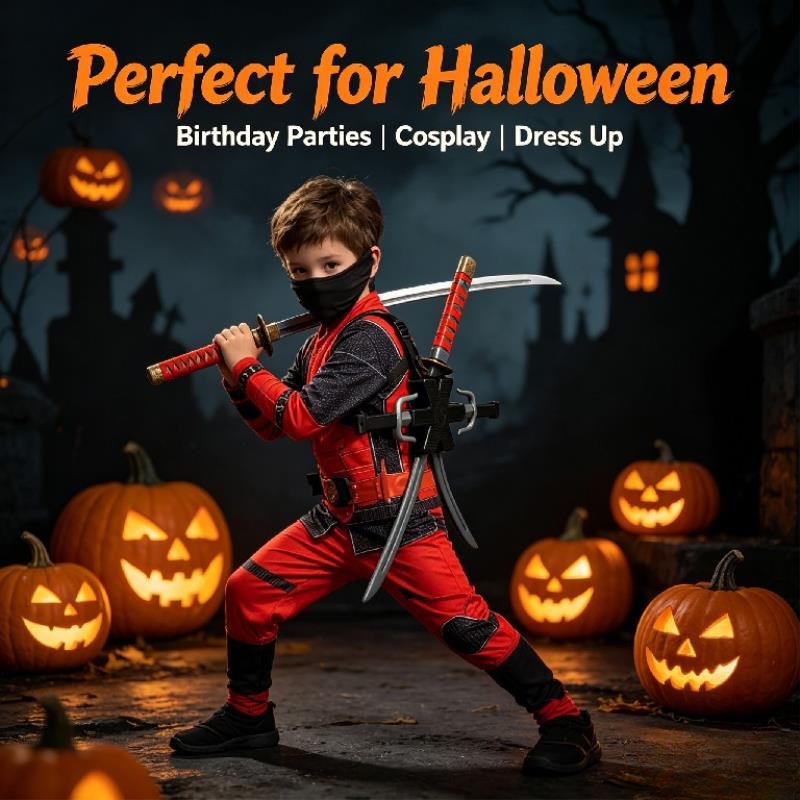 Halloween 1: 1 Ninja Set Child - Japanese Knife recension och pris