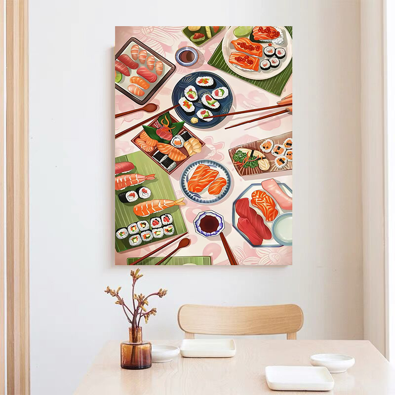Sushi Salmon Poster Prints Kit - Japanese Restaurant Lifestyle recension och pris