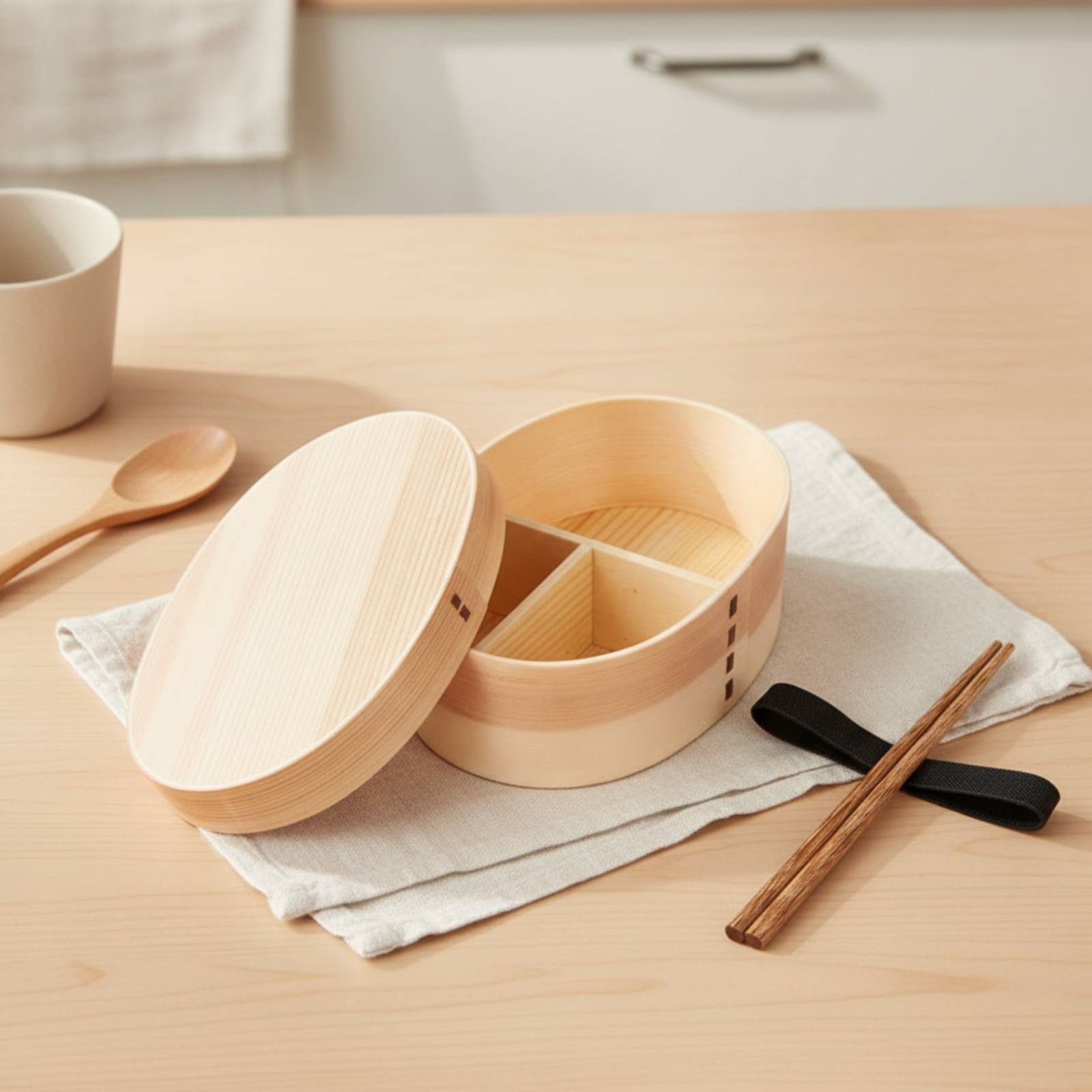 Wooden Bento Box Japanese-Styl - Bento Box recension och pris