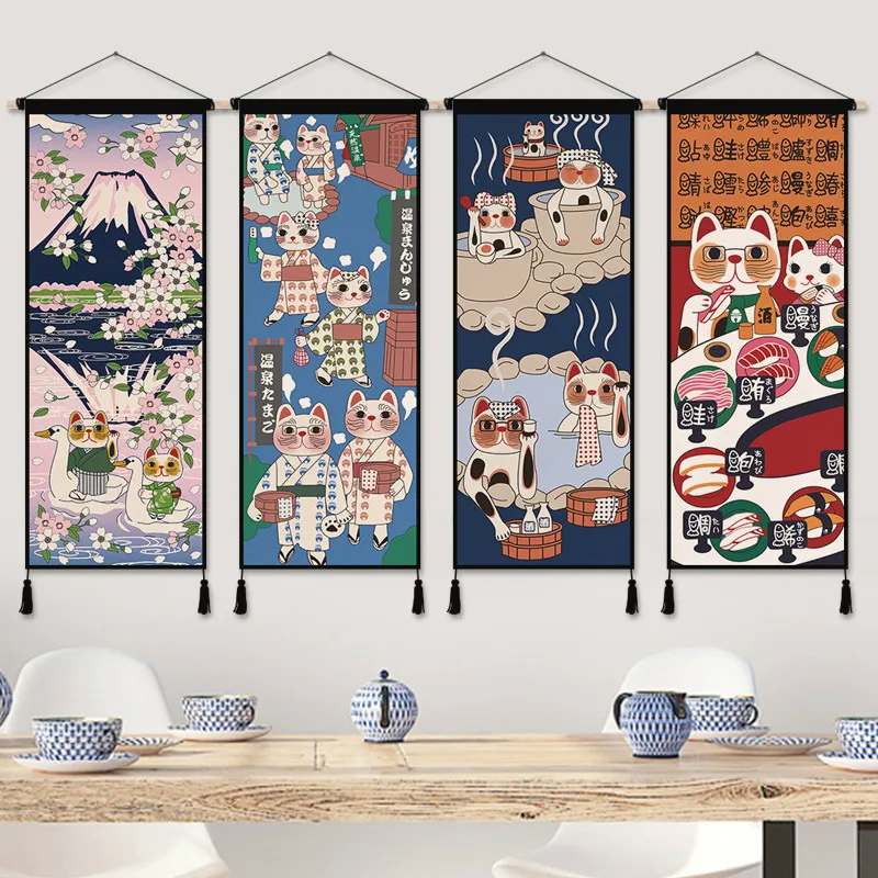 Japanese Lucky Cat Cloth Art A - Japanese Restaurant Lifestyle recension och pris