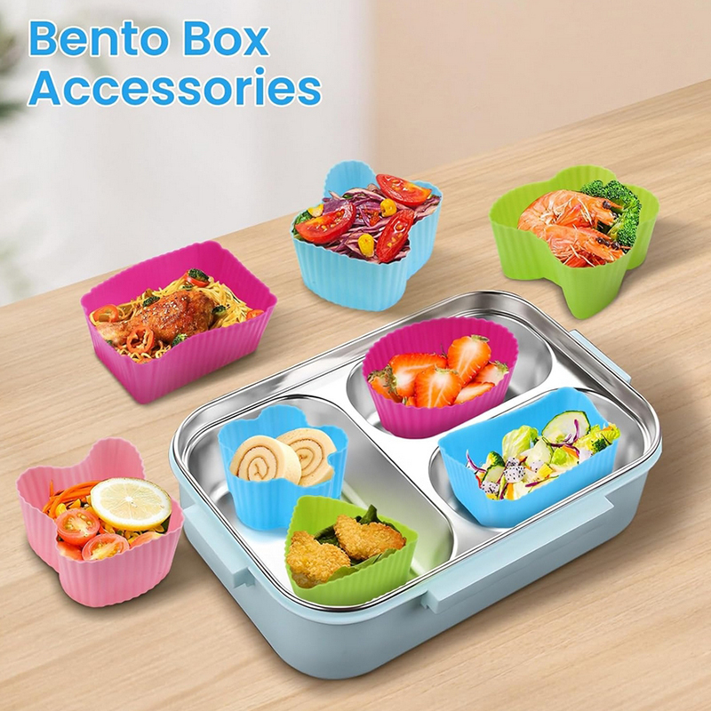 8PCS Silicone Lunch Box Divide - Bento Box recension och pris