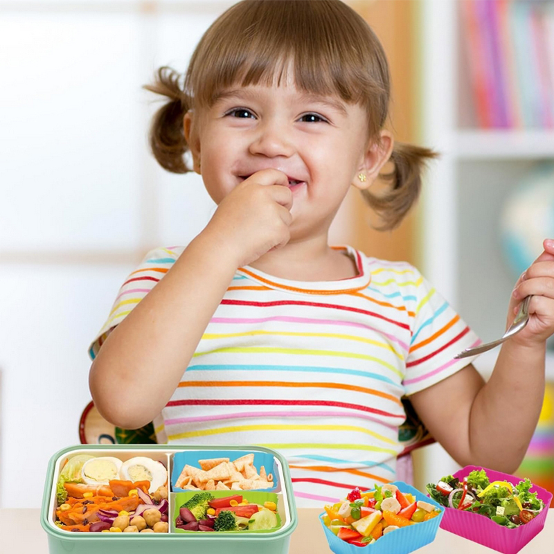8PCS Silicone Lunch Box Divide - Bento Box recension och pris