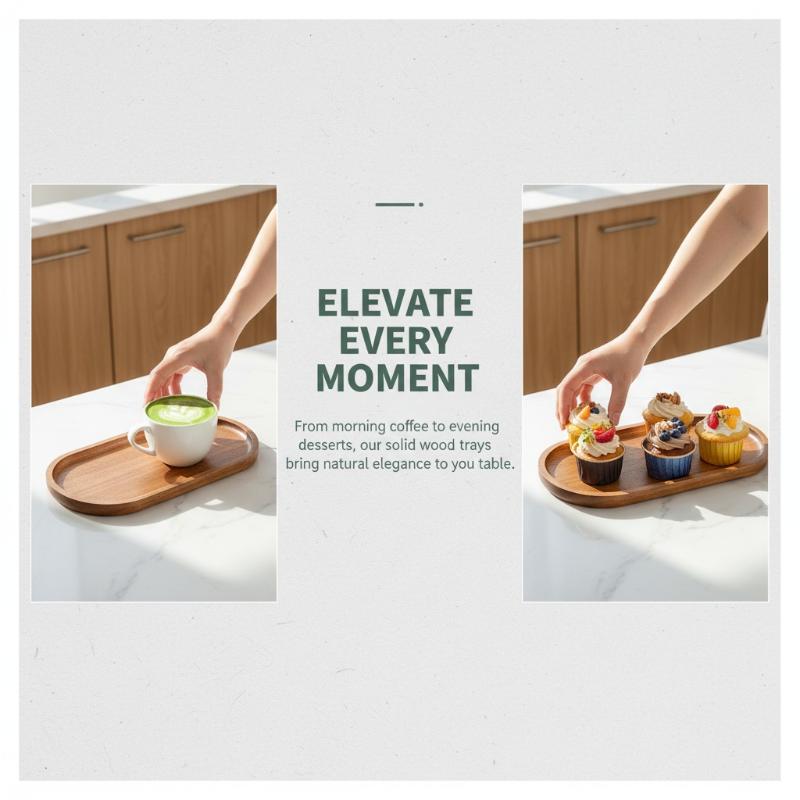 Solid Wood Japanese Dessert Pl - Japanese Snacks recension och pris