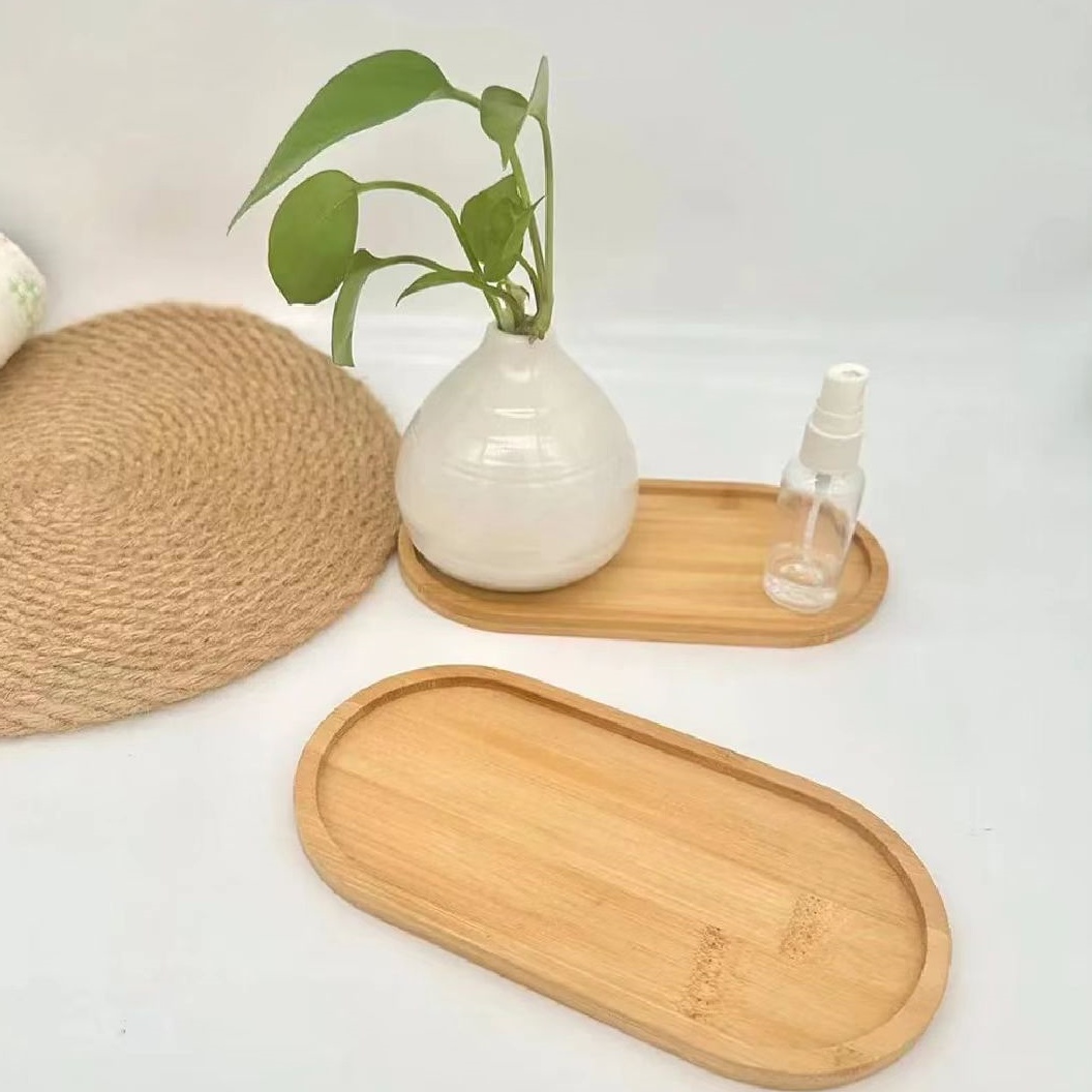 2Pcs/Wooden Tray Round Wooden  - Japanese Snacks recension och pris