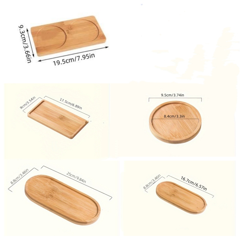 2Pcs/Wooden Tray Round Wooden  - Japanese Snacks recension och pris