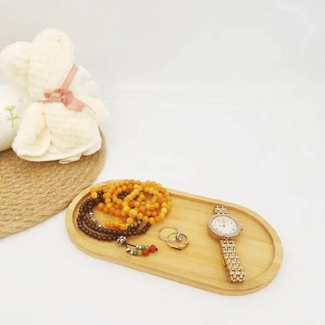 2Pcs/Wooden Tray Round Wooden  - Japanese Snacks recension och pris
