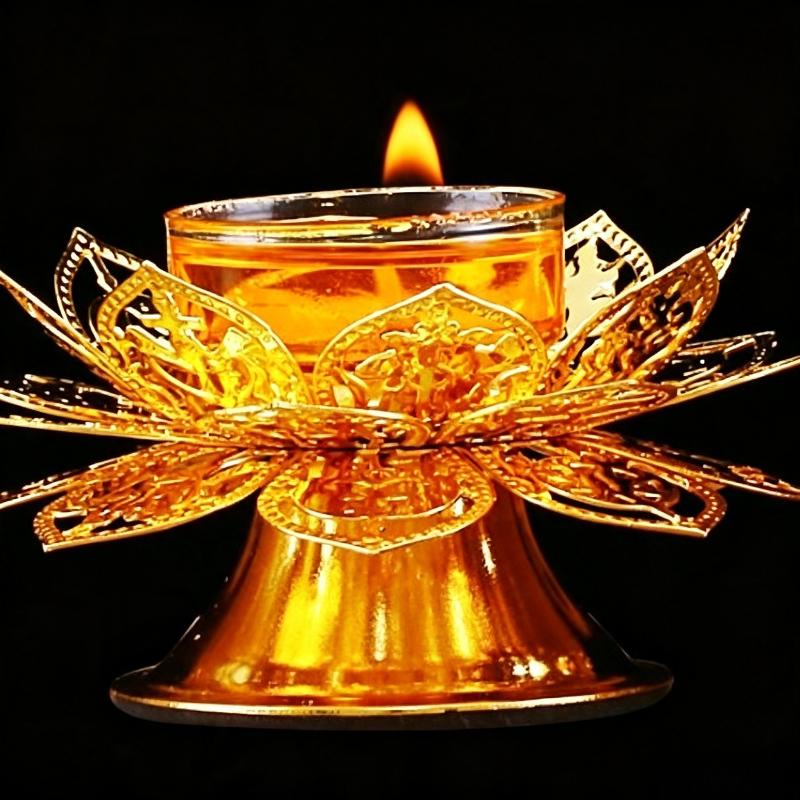 Tea Light Holder Gold Lotus De - Incense Holder recension och pris