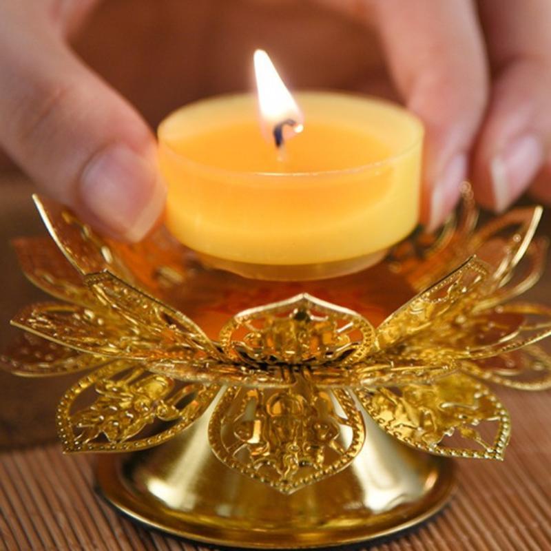 Tea Light Holder Gold Lotus De - Incense Holder recension och pris