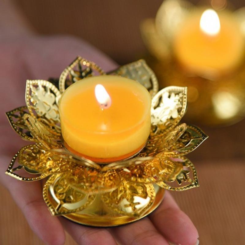 Tea Light Holder Gold Lotus De - Incense Holder recension och pris