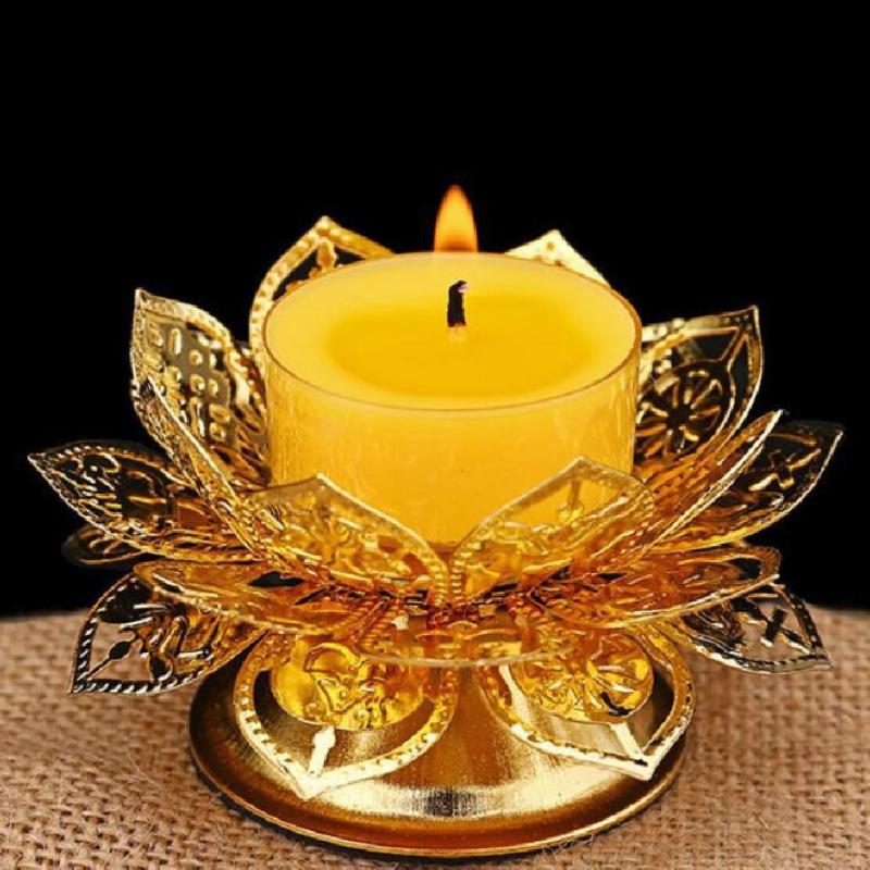 Tea Light Holder Gold Lotus De - Incense Holder recension och pris