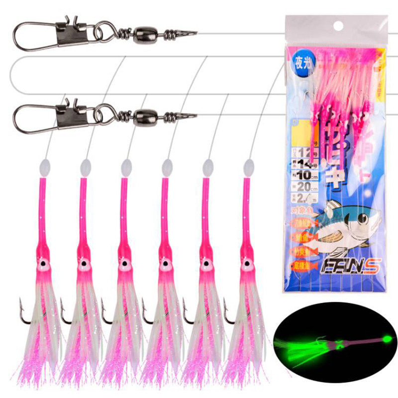 6-Hooks Luminous Octopus Macke - Furoshiki recension och pris